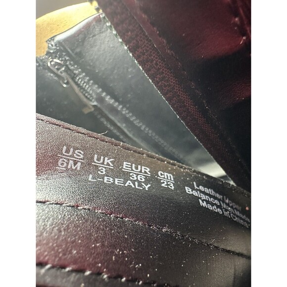 *NEW* Franco Sarto Bealy Black Leather Ankle Booties Women's SIZE 6 - Picture 7 of 12